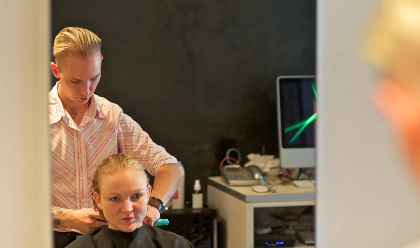 Hairdressing students studying in Australia